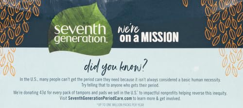 Seventh Generation Pantiliner Pads, Free & Clear, 50 Count Seventh Generation