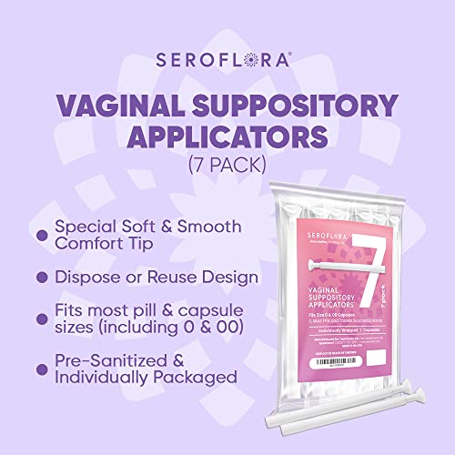 SEROVERA Seroflora Boric Acid Suppositories Applicators for Women, Individually Wrapped Pack of 7 SEROVERA