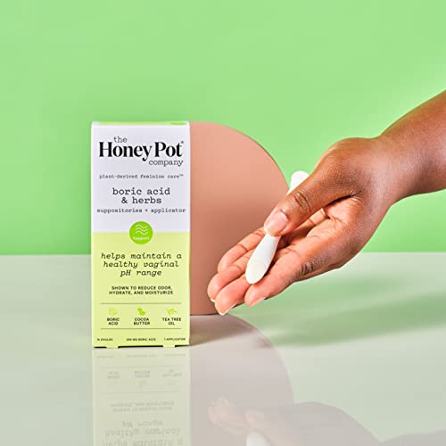 The Honey Pot Company 7 Day Boric Acid & Herbs Suppositories - Maintains and Balances Healthy The Honey Pot Company