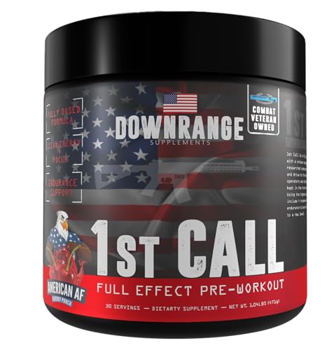 DownRange Supplements 1st Call Pre Workout Powder, Preworkout for Men and Women