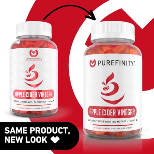 PUREFINITY Apple Cider Vinegar Gummies – Raw, Natural, Unfiltered ACV from The Mother PUREFINITY