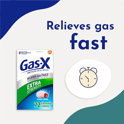 Gas-X Extra Strength Chewable Gas Relief Tablets with Simethicone 125 mg
