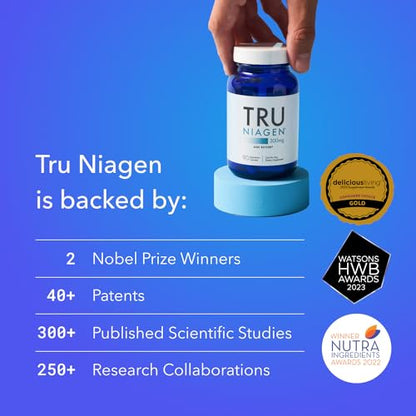 TRU NIAGEN - Patented Nicotinamide Riboside NAD+ Supplement. NR Supports