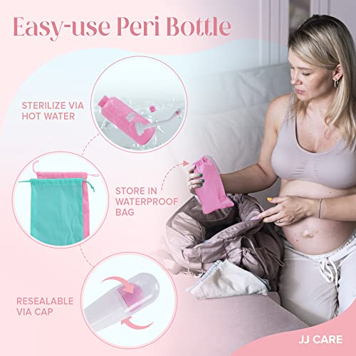 JJ CARE Peri Bottles - Pack of 2 Peri Bottles for Postpartum Care Kit, 500 ml Peri Bottles JJ CARE