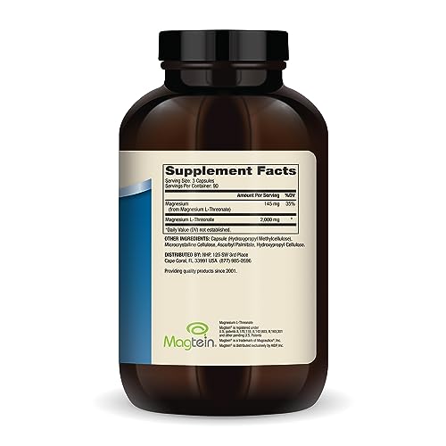 Dr. Mercola Magnesium L-Threonate, 90 Servings (270 Capsules), Dietary Supplement