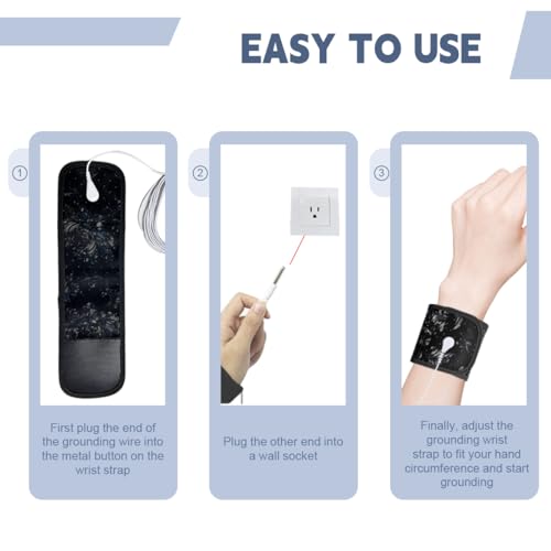 LOYDBDT Grounding Wrist Strap,Patterned Grounding Wristband,Unique Air Holes and Conductive Silver LOYDBDT