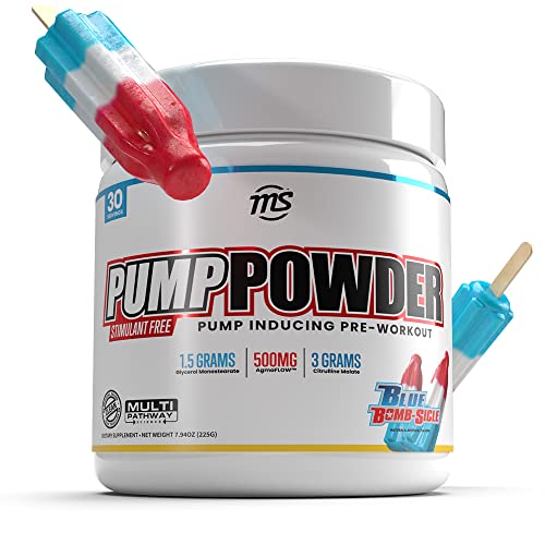 MAN Sports Pump Powder Blue Bombsicle - Stimulant Free Pre Workout Drink