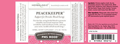 Herbalogic - Peacekeeper Liquid Herb Drops - Reduces PMS Related Mood Swings - Based