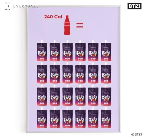 EVERYDAZE BT21 Essential C’s Collagen + Vitamin C Konjac Jelly | Vegan, 10 Calories E EVERYDAZE