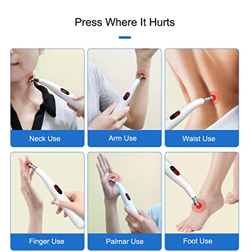 koouood Acupuncture Pen, 5-in-1 Pulse Massage Pen, USB Rechargeable Electronic Acupuncture Pen