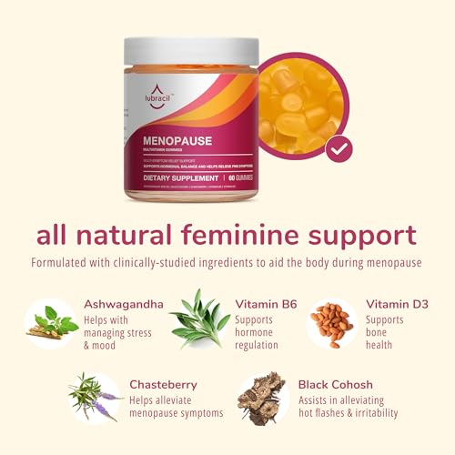 Lubracil - Menopause Gummies - Women's Natural Hormone-Free Daily Dietary Supplement Lubracil