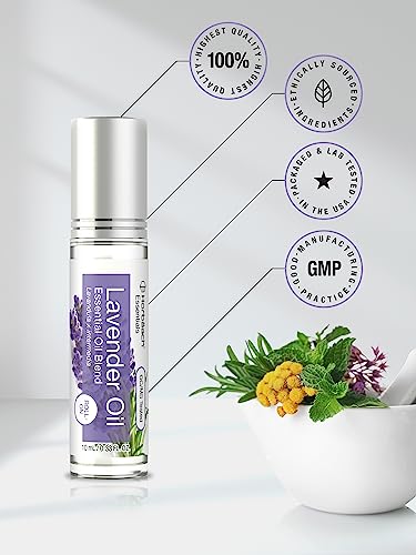 Lavender Essential Oil Roll On Blend | .33 fl oz (Pack of 2) | Roller for Skin | by Horbaach