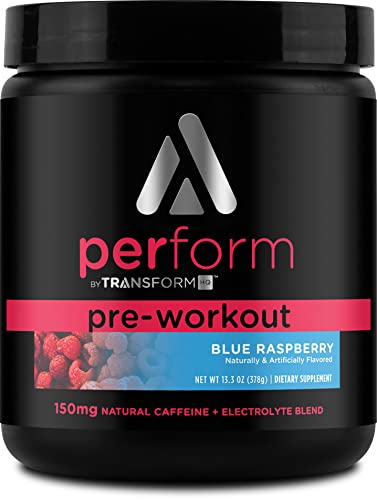 TransformHQ Pre-Workout 28 Servings - Perform - Gluten Free, Non-GMO (Blue Raspberry)