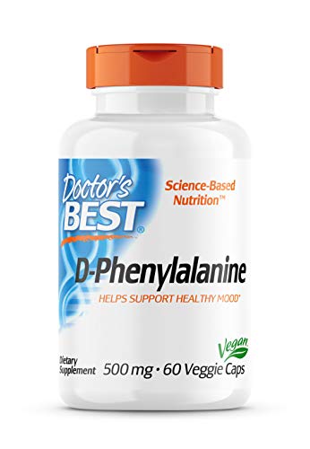 Doctor's Best D-Phenylalanine, Supports Mood, Nervous System, Non-GMO, Vegan, Gluten