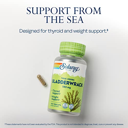 SOLARAY Bladderwrack Seaweed 580 mg Healthy Thyroid Balance and Weight Management SOLARAY