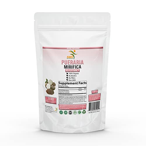 Pueraria Mirifica Natural Organic Herbal Kwao Krua Kao 10:1 Extract 100g Powder, Promotes Women's measjimi