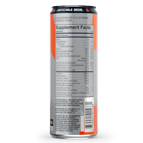 ZOA Energy Drink & ZOA+ Pre-Workout Bundle, Orange Grapefruit and Wild Orange, 12 Fl Oz (Pack Of 24)