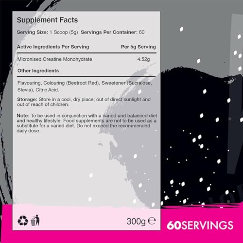 Warrior Creatine Monohydrate Powder – 300g – Micronised for Easy Mixing and Consumpti