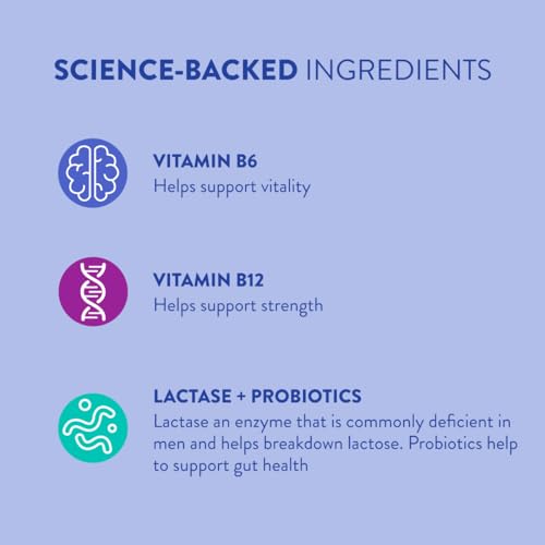 FRISKA Men’s Daily Digestive Enzyme and Probiotics Supplement, Natural Support FR!SKA