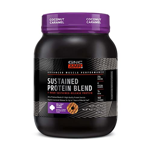 GNC AMP Sustained Protein Blend | Targeted Muscle Building and Exercise Formula 