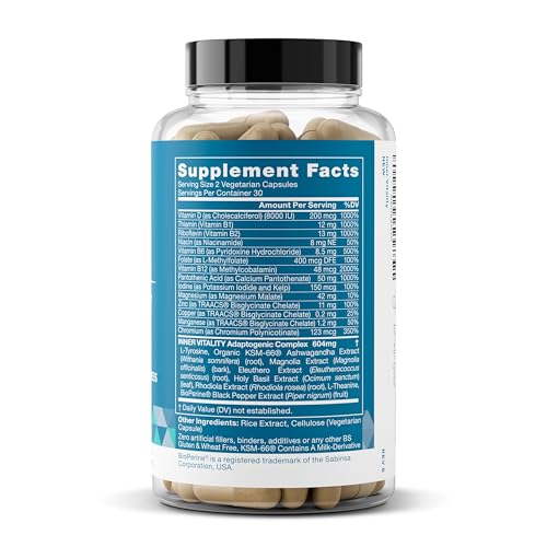 Eu Natural Vitality Cortisol Manager – Fight Fatigue, Feel Calm & Balanced – Healthy Cortisol Eu Natural