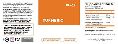 GleeFull Supplements Complete Turmeric | Use to Help with Joints & Inflammation | Supports