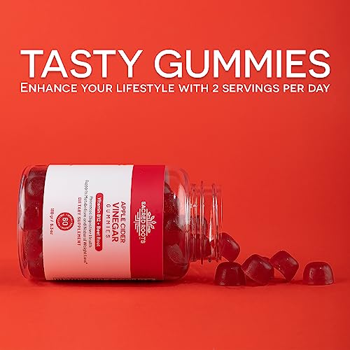 Sacred Roots Sugar-Free, Apple Cider Vinegar Gummies, 60 Gummies – Supports Healthy Sacred Roots