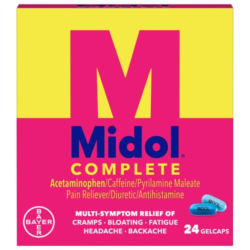 Midol Complete Gelcaps 24ct: Midol Complete Menstrual Pain Relief Gelcaps with Acetaminophen