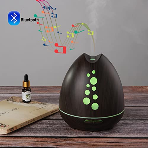 TGE Unique 400ML Essential Oil Diffuser for Essential Oils Bluetooth Music Speaker with Remote 7 Color LED Generic