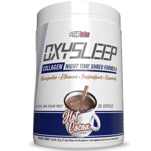 EHP Labs OxySleep Collagen Peptides Powder Night Time Shred - Promotes Deep Sleep 