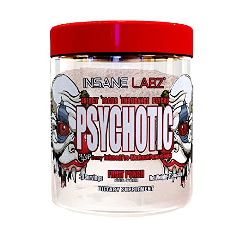 Insane Labz Psychotic Clear, Fully Disclosed, Clinically Dosed Pre Workout Powder