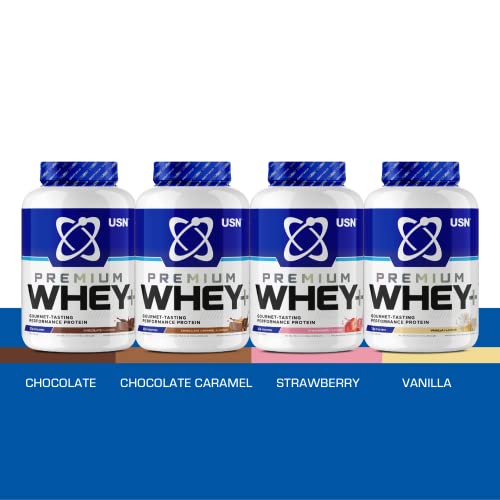 USN Whey+ Strawberry Protein Powder 2kg - Muscle Building & Recovery Protein Shakes USN
