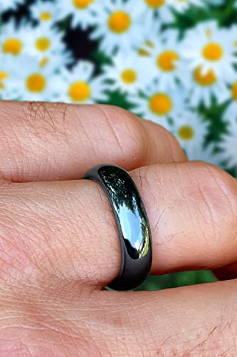 Genuine Magnetic Hematite Rings, 3 Rings in Each Order, Black Hematite Ring