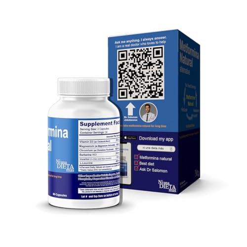 METFORMINA Natural - Weight Loss Aid and Metabolism Support - Dr Salomon, 60 Cap