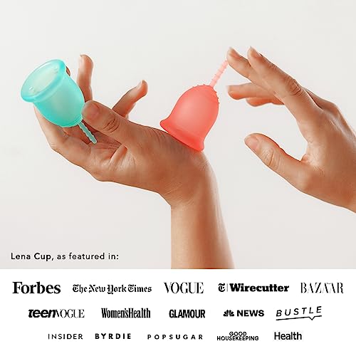 Lena Menstrual Cup | 12hr Reusable Period Silicone Soft Cup | Tampon and Pad Alternative