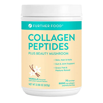 Further Food Best Collagen Peptides Powder Vanilla Flavored Keto Grass-Fed Collagen