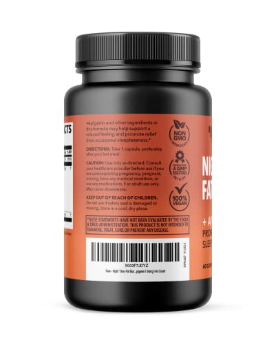 HAVASU NUTRITION Night Time Fat Burner Pills with Apigenin | 50mg | 60 Count