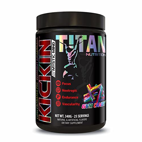 Titan Nutrition Kickin Concentrated Pre-Workout Drink- Energy, Focus, Endurance & Mood 