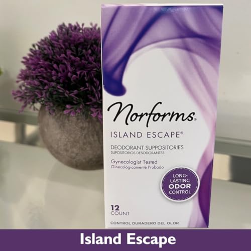 Norforms Feminine Deodorant Suppositories, Long Lasting Odor Control, Tropical Splash Scent Norforms