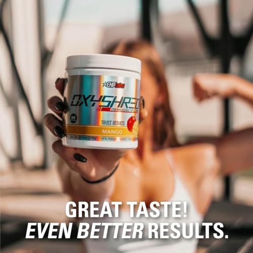 EHP Labs OxyShred Thermogenic Pre Workout Powder & Shredding Supplement - Clinically