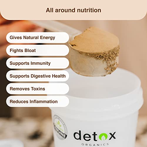 Detox Organics Chocolate Superfood Powder, Detox Cleanse for your Body, Bloating Relief