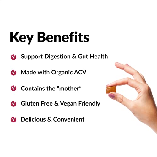 Force Factor Organic Apple Cider Vinegar Soft Chews for Digestion and Metabolism Support