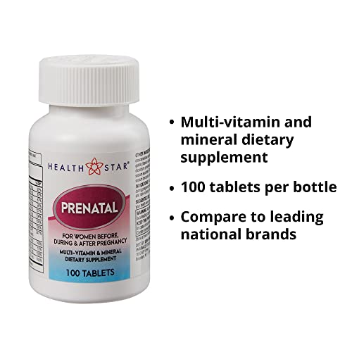 Prenatal Multivitamin by HealthStar for Healthy Mom and Baby - Folate + Vitamin C + Vitamin D + Iron Barcel