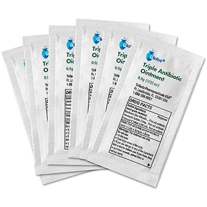 Globe (144 Packets) Triple Antibiotic Ointment 0.9g, Single Packet, First Aid Ointment