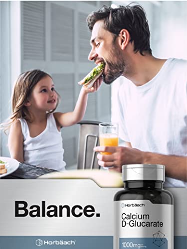 Calcium D-Glucarate 1000mg | 120 Capsules | Non-GMO, Gluten Free Supplement Horbäach