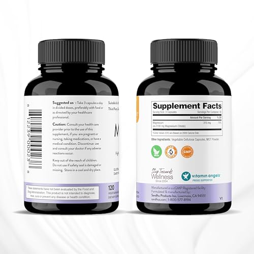 Sandhu's Magnesium Citrate Highly Absorbable Gluten, Soy Diary Free No Fillers Sandhu's