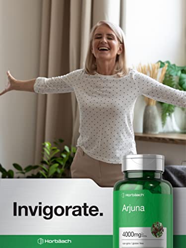 Arjuna Capsules 4000mg | 120 Count | Non-GMO, Gluten Free | from Arjuna Bark Herb Horbäach