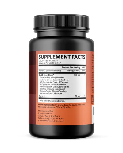 HAVASU NUTRITION Night Time Fat Burner Pills with Apigenin | 50mg | 60 Count HAVASU NUTRITION