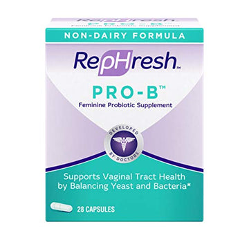 NEW RepHresh Pro-B Feminine Probiotic Supplement Non- Dairy Formula/Vegetarian Capsule, 28ct