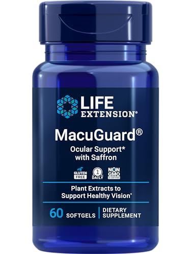 Life Extension MacuGuard Ocular Support with Saffron – Eye Health Supp Life Extension